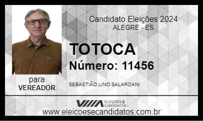 Candidato TOTOCA 2024 - ALEGRE - Eleições