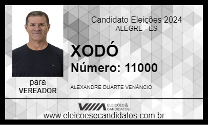 Candidato XODÓ 2024 - ALEGRE - Eleições