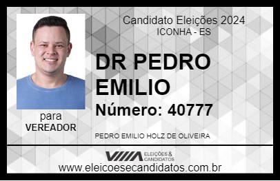 Candidato DR PEDRO EMILIO 2024 - ICONHA - Eleições