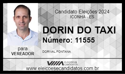 Candidato DORIN DO TAXI 2024 - ICONHA - Eleições