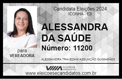 Candidato ALESSANDRA DA SAÚDE 2024 - ICONHA - Eleições