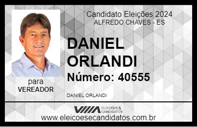 Candidato DANIEL ORLANDI 2024 - ALFREDO CHAVES - Eleições