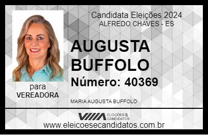 Candidato AUGUSTA BUFFOLO 2024 - ALFREDO CHAVES - Eleições