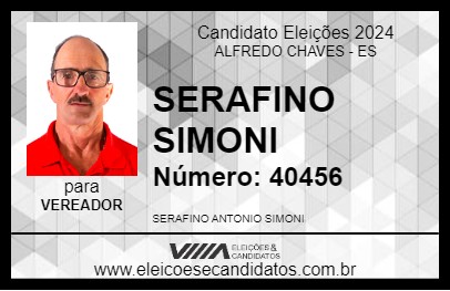 Candidato SERAFINO SIMONI 2024 - ALFREDO CHAVES - Eleições