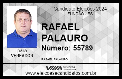 Candidato RAFAEL PALAURO 2024 - FUNDÃO - Eleições