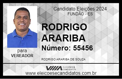 Candidato RODRIGO ARARIBA 2024 - FUNDÃO - Eleições