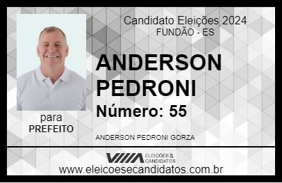 Candidato ANDERSON PEDRONI 2024 - FUNDÃO - Eleições