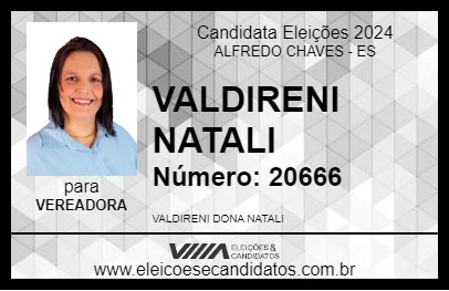 Candidato VALDIRENI NATALI 2024 - ALFREDO CHAVES - Eleições