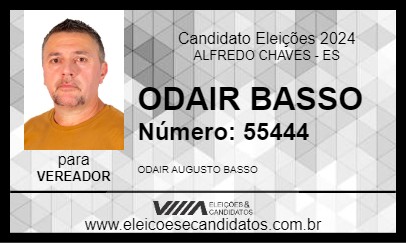 Candidato ODAIR BASSO 2024 - ALFREDO CHAVES - Eleições