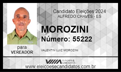 Candidato MOROZINI 2024 - ALFREDO CHAVES - Eleições