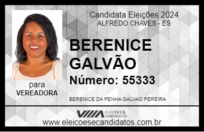 Candidato BERENICE  GALVÃO 2024 - ALFREDO CHAVES - Eleições