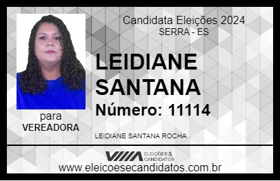 Candidato LEIDIANE SANTANA 2024 - SERRA - Eleições