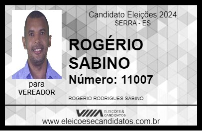 Candidato ROGÉRIO SABINO 2024 - SERRA - Eleições