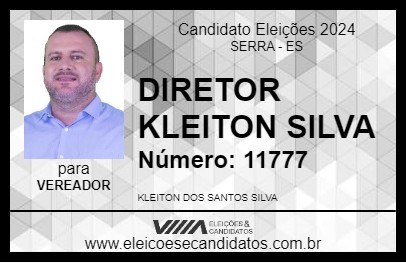 Candidato DIRETOR KLEITON SILVA 2024 - SERRA - Eleições