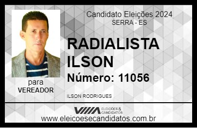 Candidato RADIALISTA ILSON 2024 - SERRA - Eleições