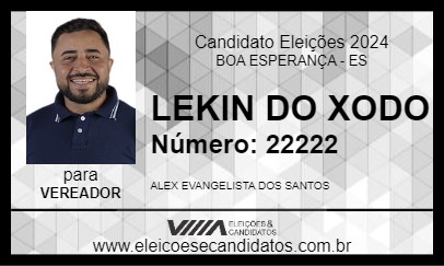 Candidato LEKIN DO XODO 2024 - BOA ESPERANÇA - Eleições