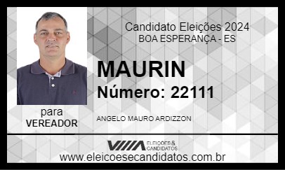 Candidato MAURIN 2024 - BOA ESPERANÇA - Eleições