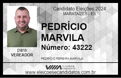 Candidato PEDRÍCIO MARVILA 2024 - MARATAÍZES - Eleições