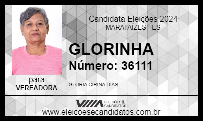 Candidato GLORINHA 2024 - MARATAÍZES - Eleições