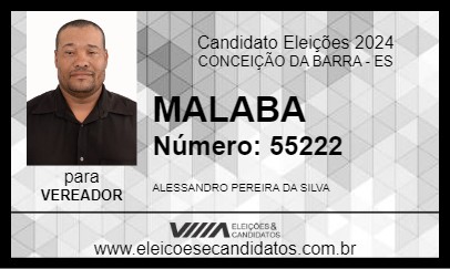 Candidato MALABA 2024 - CONCEIÇÃO DA BARRA - Eleições