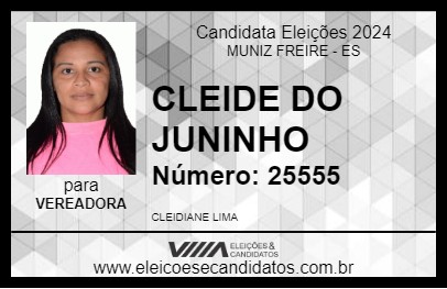 Candidato CLEIDE DO JUNINHO 2024 - MUNIZ FREIRE - Eleições