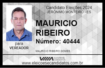 Candidato MAURICIO RIBEIRO 2024 - JERÔNIMO MONTEIRO - Eleições