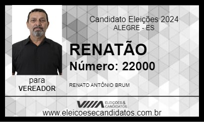 Candidato RENATÃO 2024 - ALEGRE - Eleições