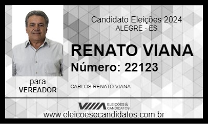 Candidato RENATO VIANA 2024 - ALEGRE - Eleições