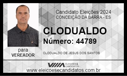 Candidato CLODUALDO 2024 - CONCEIÇÃO DA BARRA - Eleições