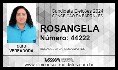 Candidato ROSANGELA 2024 - CONCEIÇÃO DA BARRA - Eleições