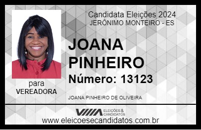 Candidato JOANA PINHEIRO 2024 - JERÔNIMO MONTEIRO - Eleições