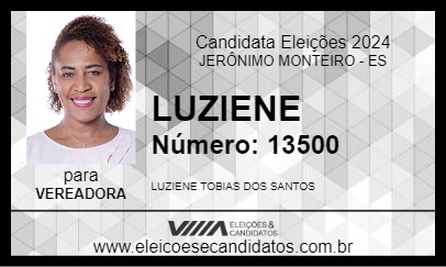 Candidato LUZIENE 2024 - JERÔNIMO MONTEIRO - Eleições