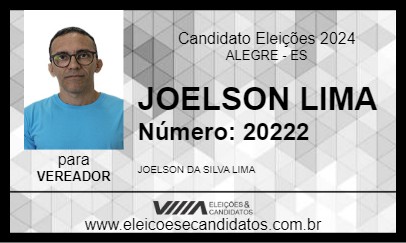 Candidato JOELSON LIMA 2024 - ALEGRE - Eleições