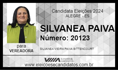 Candidato SILVANEA PAIVA 2024 - ALEGRE - Eleições