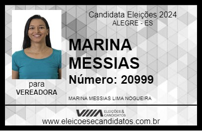 Candidato MARINA MESSIAS 2024 - ALEGRE - Eleições