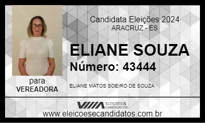 Candidato ELIANE SOUZA 2024 - ARACRUZ - Eleições