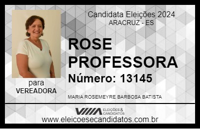 Candidato ROSE PROFESSORA 2024 - ARACRUZ - Eleições