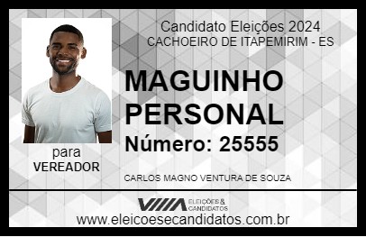 Candidato MAGUINHO PERSONAL 2024 - CACHOEIRO DE ITAPEMIRIM - Eleições