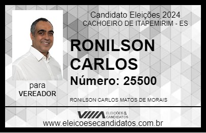 Candidato RONILSON CARLOS 2024 - CACHOEIRO DE ITAPEMIRIM - Eleições