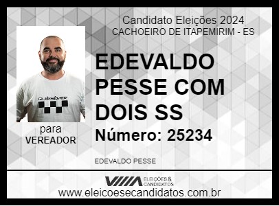 Candidato EDEVALDO PESSE COM DOIS SS 2024 - CACHOEIRO DE ITAPEMIRIM - Eleições