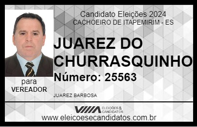 Candidato JUAREZ DO CHURRASQUINHO 2024 - CACHOEIRO DE ITAPEMIRIM - Eleições