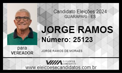 Candidato JORGE RAMOS 2024 - GUARAPARI - Eleições