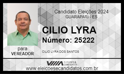 Candidato CILIO LYRA 2024 - GUARAPARI - Eleições