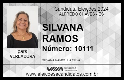 Candidato SILVANA RAMOS 2024 - ALFREDO CHAVES - Eleições