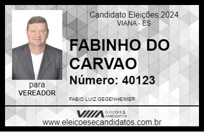 Candidato FABINHO DO CARVAO 2024 - VIANA - Eleições