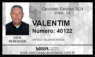 Candidato VALENTIM 2024 - VIANA - Eleições