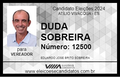 Candidato DUDA SOBREIRA 2024 - ATÍLIO VIVÁCQUA - Eleições