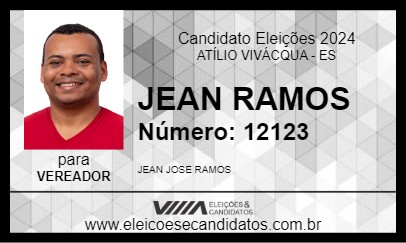 Candidato JEAN RAMOS 2024 - ATÍLIO VIVÁCQUA - Eleições