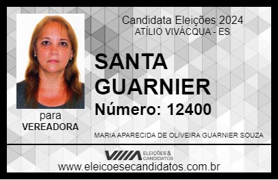 Candidato SANTA GUARNIER 2024 - ATÍLIO VIVÁCQUA - Eleições