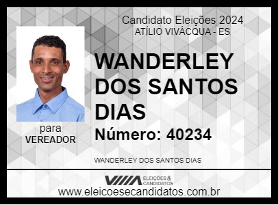 Candidato WANDERLEY DOS SANTOS DIAS 2024 - ATÍLIO VIVÁCQUA - Eleições